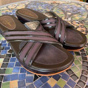 Cole Haan Leather Brown Wedge Sandals/ 6 1/2 B